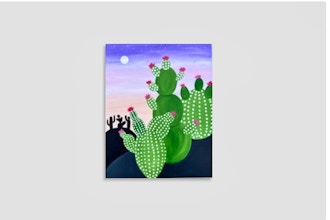 Paint and Sip: This Beautiful Desert Cactus